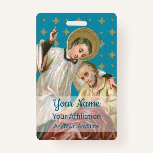 St Aloysius Gonzaga & Spague Victy (スタイル1; M06) バッジ (正面)