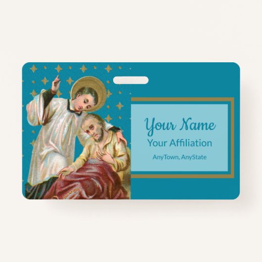 St Aloysius Gonzaga & Spague Victy (スタイル2; M06) バッジ (正面)