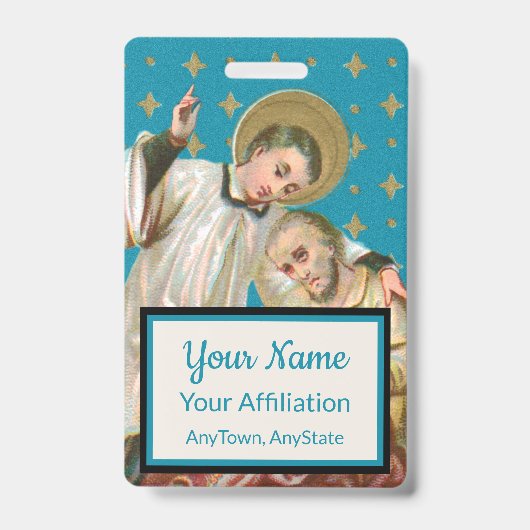 St Aloysius Gonzaga & Spague Victy (スタイル2; M06) バッジ (正面)