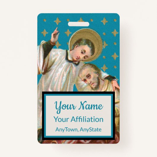 St Aloysius Gonzaga & Spague Victy (スタイル2; M06) バッジ (正面)