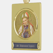 St. Alphonsus Liguori (SNV 02) (ラウンド) ゴールドプレートバナーオーナメント (左)