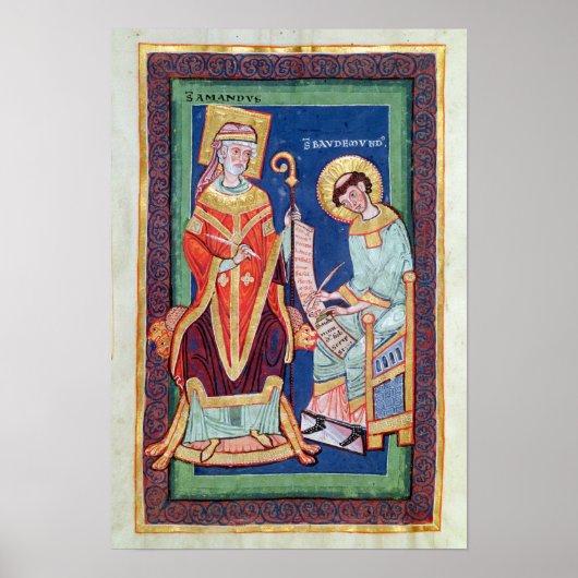 St. Amand returning a scroll to St. Baudemond ポスター (正面)