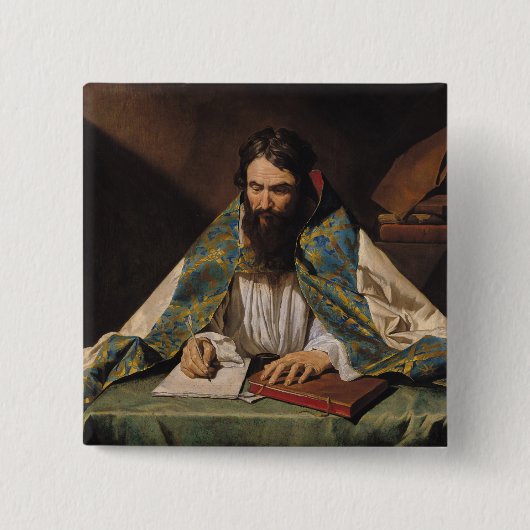 St Ambrose、c.1633-39 缶バッジ (正面)