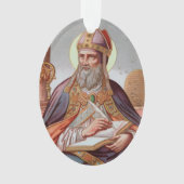 St. Ambrose of Milan (Frameless) Oval Acrylic オーナメント (正面)