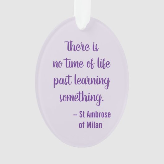 St. Ambrose of Milan (Frameless) Oval Acrylic オーナメント (裏面)