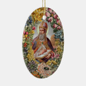 St. Ambrose of Milan with Flowers, Bees, and Hive セラミックオーナメント (右)