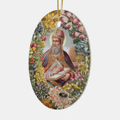 St. Ambrose of Milan with Flowers, Bees, and Hive セラミックオーナメント (左)
