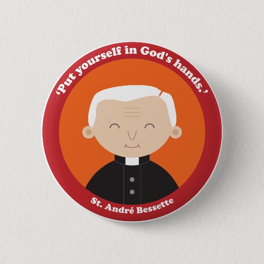 St. André Bessette 缶バッジ (正面)