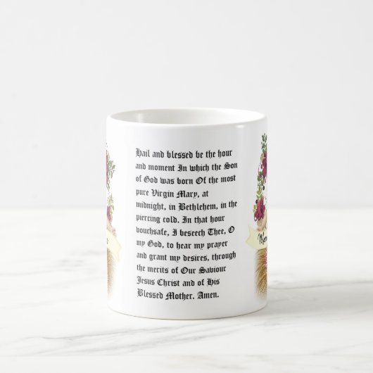 St AndrewのクリスマスのNovenaのイエス・キリストの花柄 コーヒーマグカップ (中央)