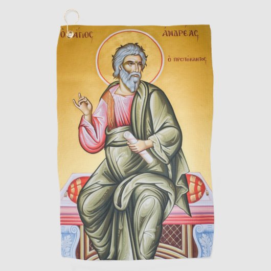 St Andrewのパトロンの漁師のゴルファースコットランド ゴルフタオル (正面)