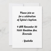 St Andrewの招待 招待状 (裏面)