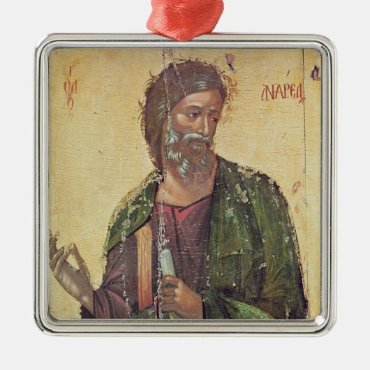St Andrewを描写するアイコン メタルオーナメント (正面)