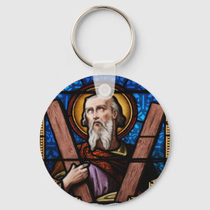 St Andrew (使徒アンドリュー)のステンドグラスの芸術 キーホルダー