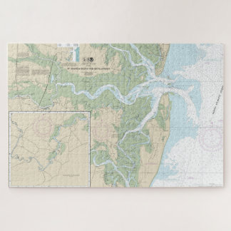 St Andrew Sound and Satilla River 航海の Chart ジグソーパズル