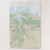 St Andrew Sound and Satilla River 航海の Chart ジグソーパズル (縦)