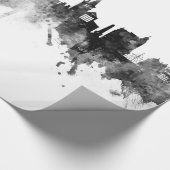 St Andrews Scotland Skyline Black White ラッピングペーパー (角)