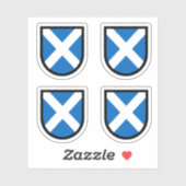 St. Andrew's Shield - 4 Up - Contour Cut シール (シート)