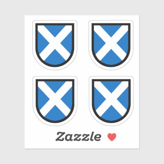 St. Andrew's Shield - 4 Up - Contour Cut シール (シート)