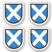 St. Andrew's Shield - 4 Up - Contour Cut シール (正面)