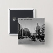 St Annのスクエア、マンチェスター、c.1910 缶バッジ (正面&裏面)