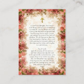 St. Anna and the Theotokos Pregnancy Prayer Card プレイスカード (裏面)