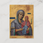 St. Anna and the Theotokos Pregnancy Prayer Card プレイスカード (正面)