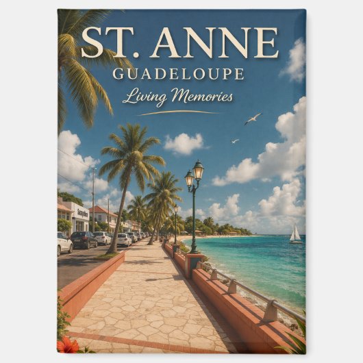 St Anne Guadeloupe マグネット (正面)