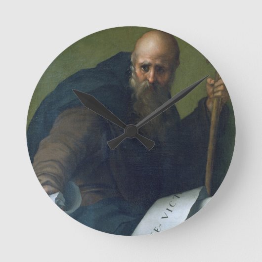 St Anthonyの大修道院長(c.251-356) c.1518-19 (カリフォルニアの油 ラウンド壁時計 (正面)