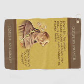 St Anthonyの守護聖人のユーモアのあるな無くなったゴルフ・ボール ゴルフタオル (横)