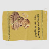 St Anthonyの守護聖人のユーモアのあるな無くなったゴルフ・ボール ゴルフタオル (横)