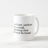 St Anthonyの祈りの言葉 コーヒーマグカップ (正面右)