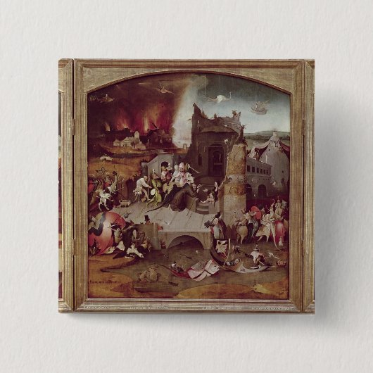 St Anthonyの誘惑のトリプティク 缶バッジ (正面)