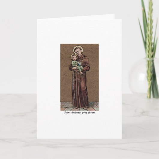 St Anthonyは私達のために祈ります カード (正面)