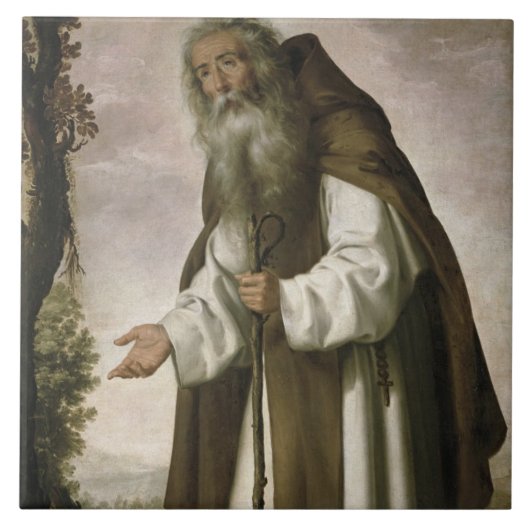 St Anthonyは、1640年がっかりしました(キャンバスの油) タイル (正面)