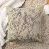 St Anthony (版木、銅版、版画)の誘惑 クッション (ブランケット)