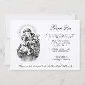 St. Anthony Jesus Funeral Condolence Sympathy サンキューカード (正面)