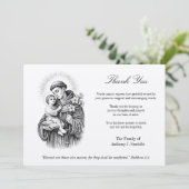 St. Anthony Jesus Funeral Condolence Sympathy サンキューカード (スタンド正面)