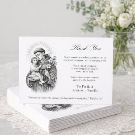 St. Anthony Jesus Funeral Condolence Sympathy サンキューカード