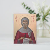 St. Anthony the Great Orthodox Christian Icon ポストカード (スタンド正面)
