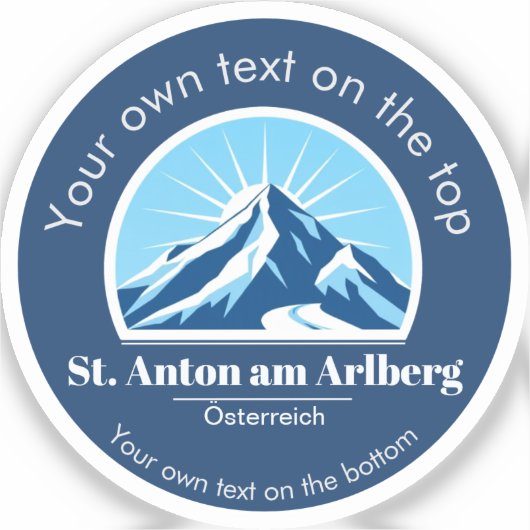 St. Anton am Arlberg Austria ski resort シール (正面)