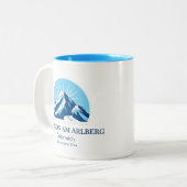 St. Anton am Arlberg Austria ski resort souvenir ツートーンマグカップ (正面左)