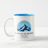 St. Anton am Arlberg Austria ski resort souvenir ツートーンマグカップ (左)