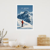 St Anton Ski Print 1 ポスター (キッチン)