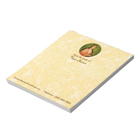 St. Apolonia (BLA 001) 5.5"x6"Vert (スタイル#1) ノートパッド (回転)