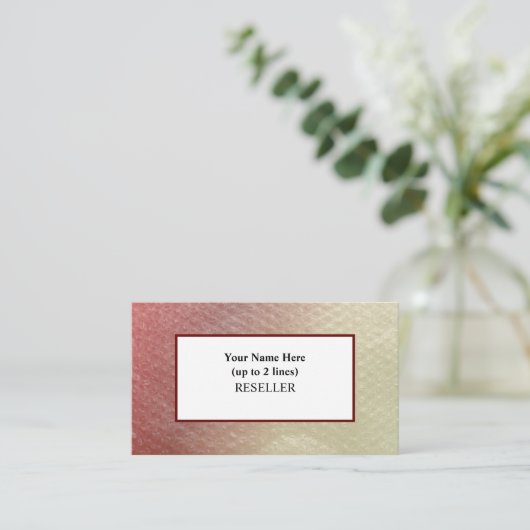 St. Aug. Sketch Bubble Wrap Background Reseller 名刺 (スタンド正面)