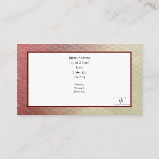 St. Aug. Sketch Bubble Wrap Background Reseller 名刺 (裏面)