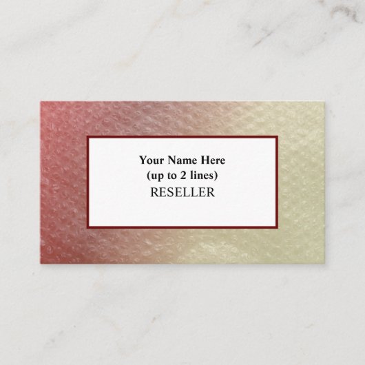 St. Aug. Sketch Bubble Wrap Background Reseller 名刺 (正面)