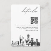 St Augustineの結婚詳細モダンQRコード エンクロージャーカード (正面)