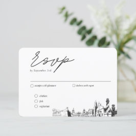 St AugustineのRSVP結婚食事オ伝統的プション エンクロージャーカード