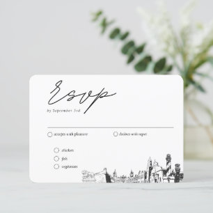 St AugustineのRSVP結婚食事オ伝統的プション エンクロージャーカード